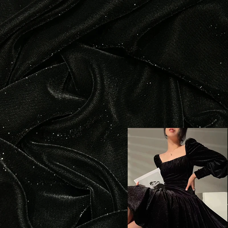 240g 93% Polyester 7% Spandex flash lining strchie fabric for women dress