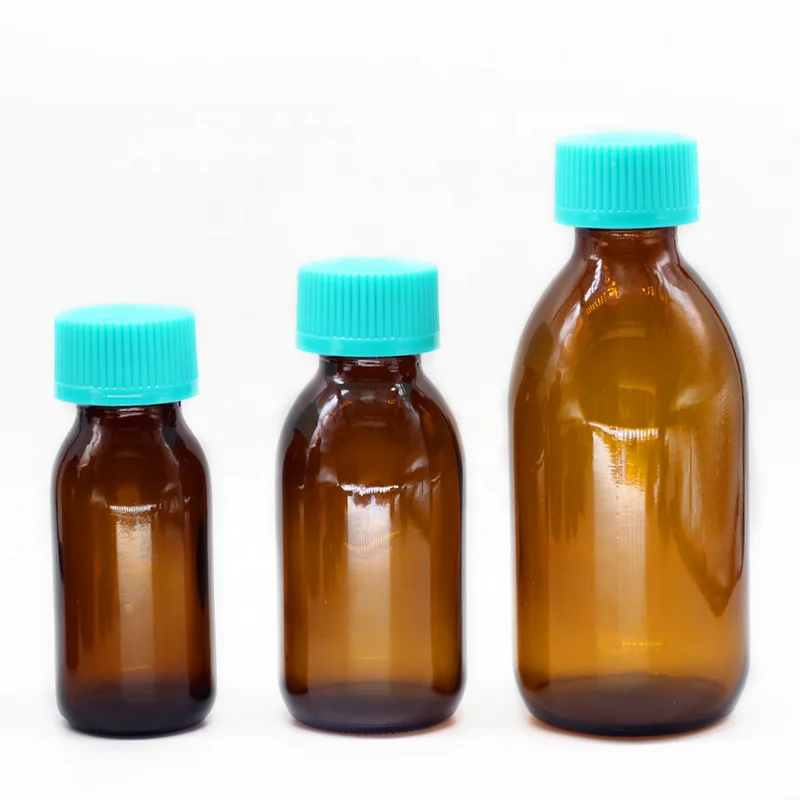 28mm blue and green plastic cap child resistant cap for cough syrup bottle