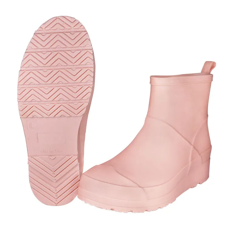 Ladies Women Comfortable Fashion Daily Street Wear Mid Tube Durable Anti Slip Waterproof Lightweight Tpe Rain Boots