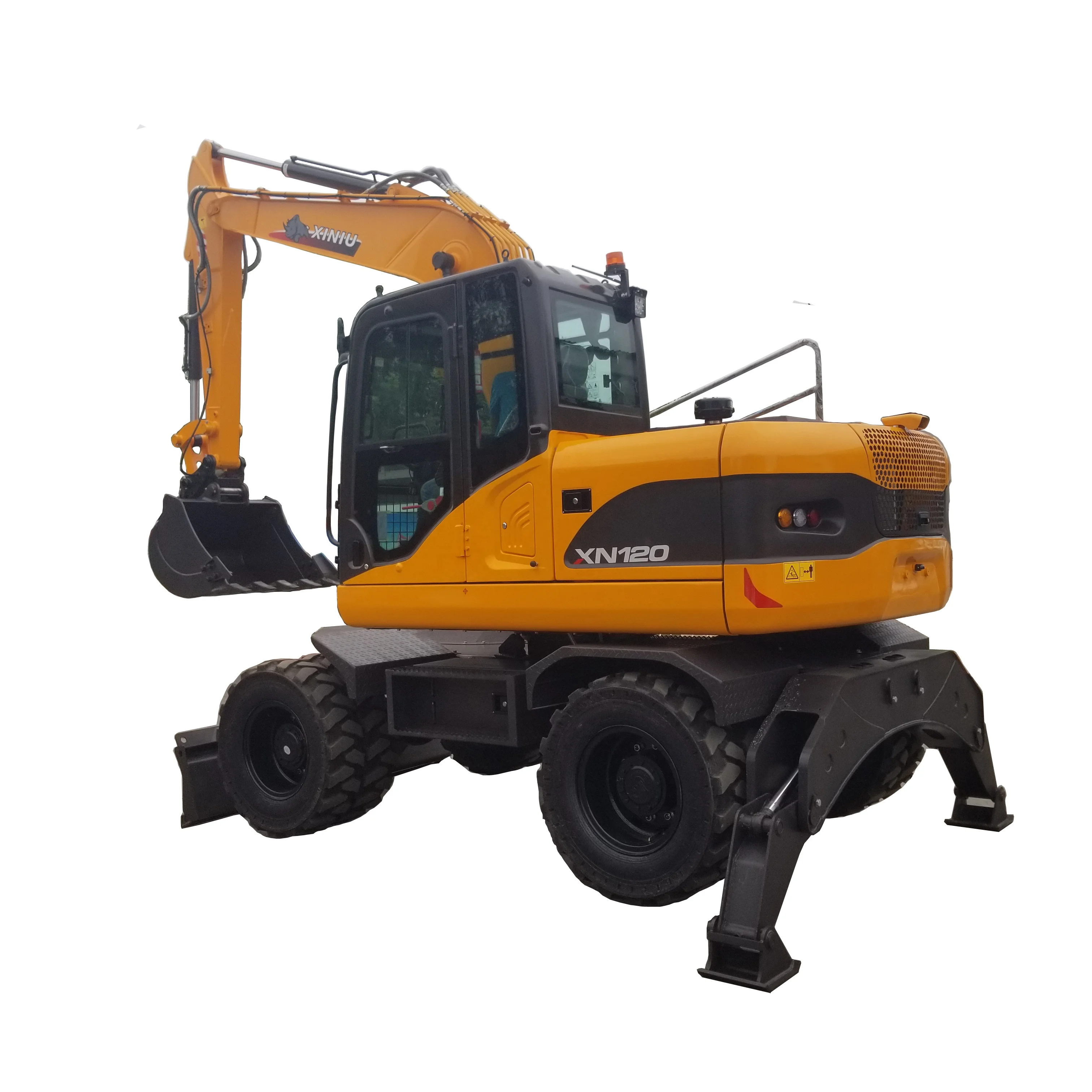 Rhinoceros XN120 mouldking bucket wheel excavator wheel excavator mini 10 ton wheel excavator machine