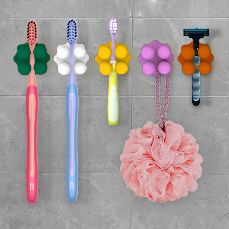 Customize Wall Storage Silicone Adhesive Office Hook Wall Kitchen Paste Hook Bathroom Hook Holder