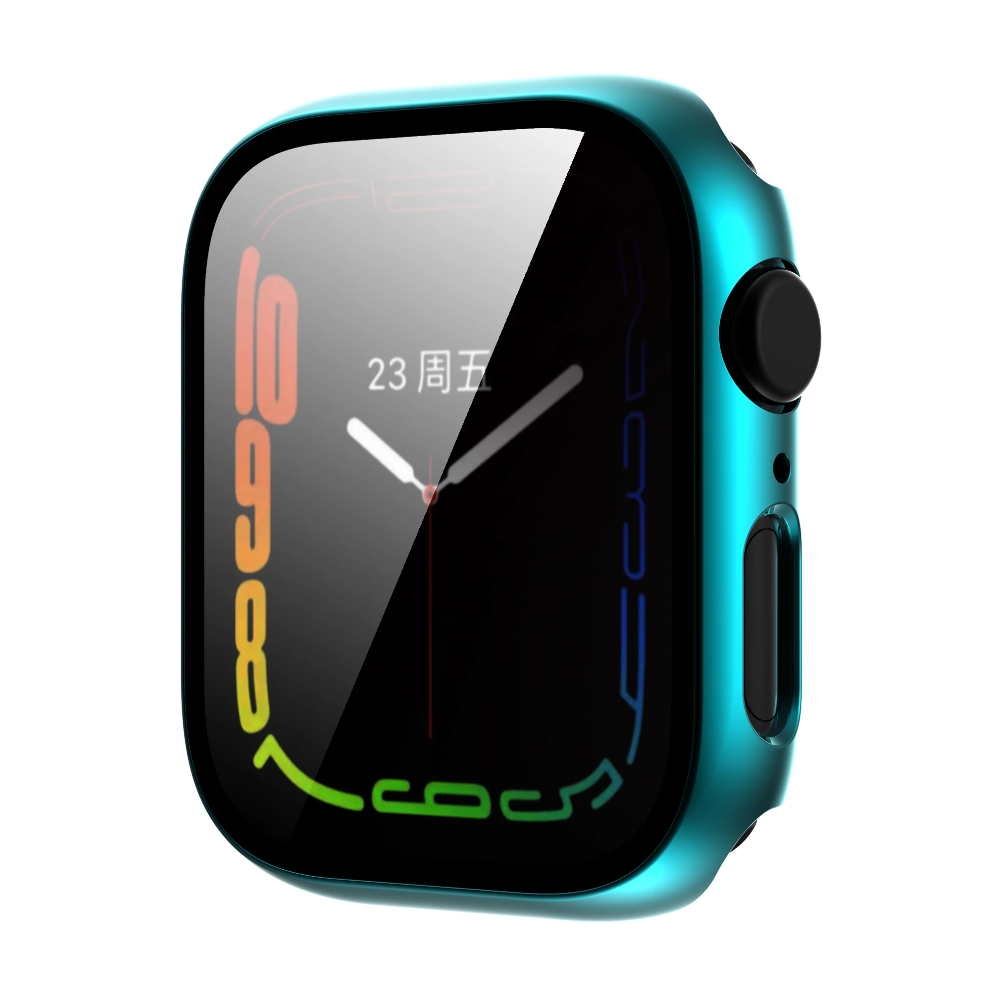 New in Stock 41mm/45mm Luxury PC Full Cover with Toughened Membrane Watch Case for Apple Watch 7