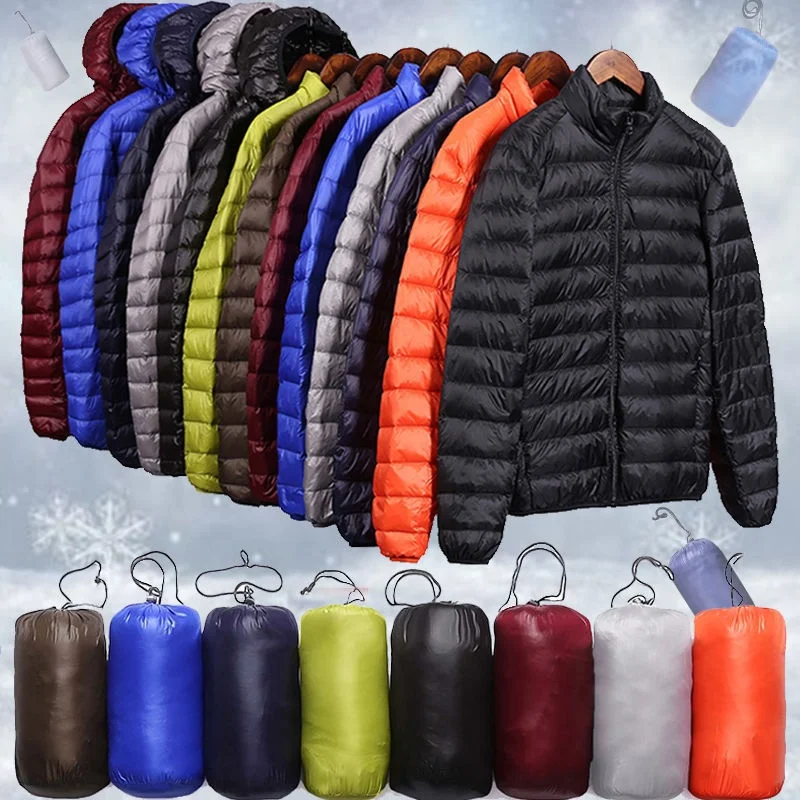BJ CUSTOM Factory Price Waterproof Hooded Jacket Custom Mens and Women Duck Down Puffy Jacket Men Father Jackets