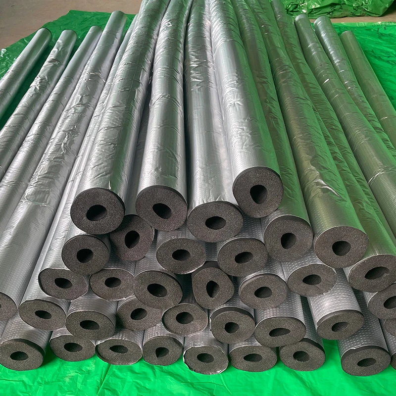 Open Self-Adhesive Water Pipe Antifreeze Insulation Aluminum Foil Rubber Foam Pipe
