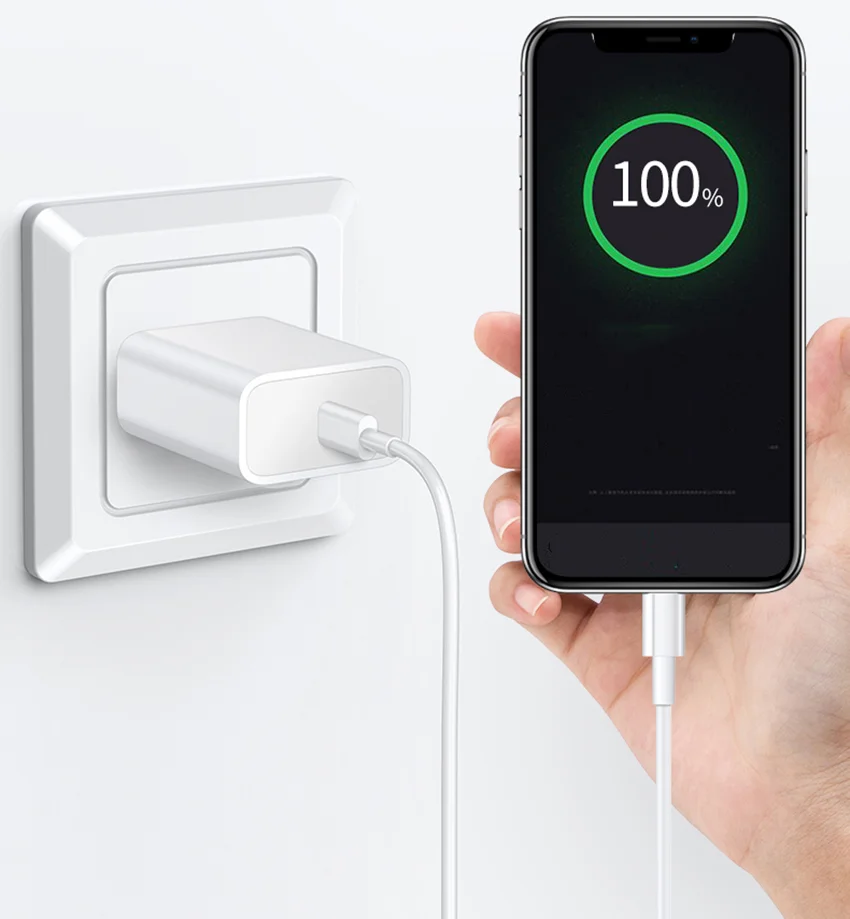 12W EU US Plug USB-C Power Adapter PD Type C Cable for iphone 12 13 Pro