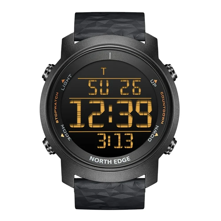 North Edge digital stopwatch pacer countdown sport watch wr50m LED backlight digital watches men wrist factory wholesale price