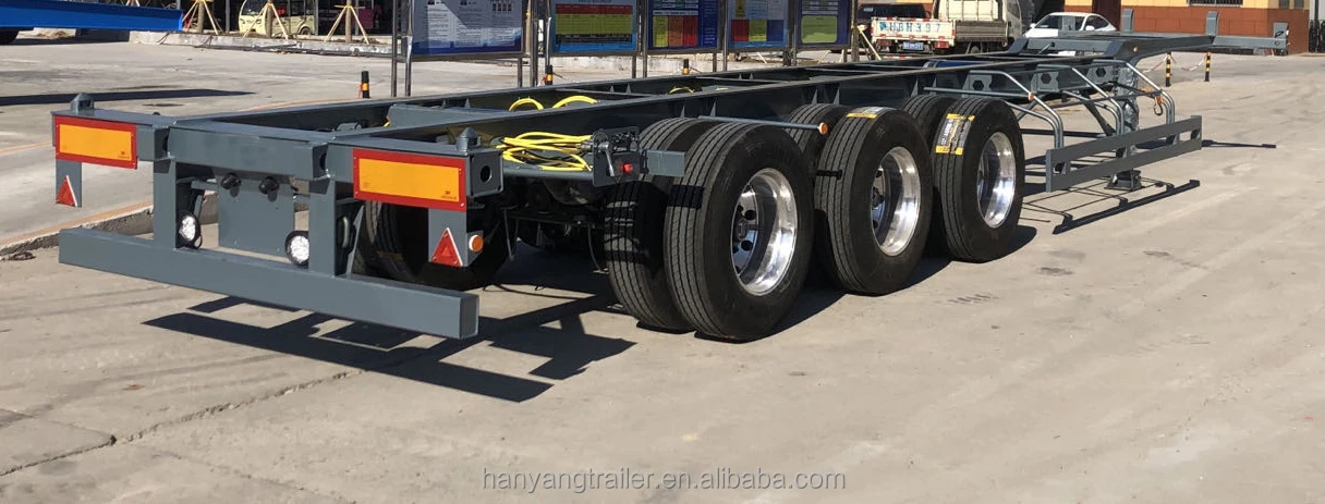 20Ft To 40Ft Skeletal Container Chassis Skeleton Semi Trailer