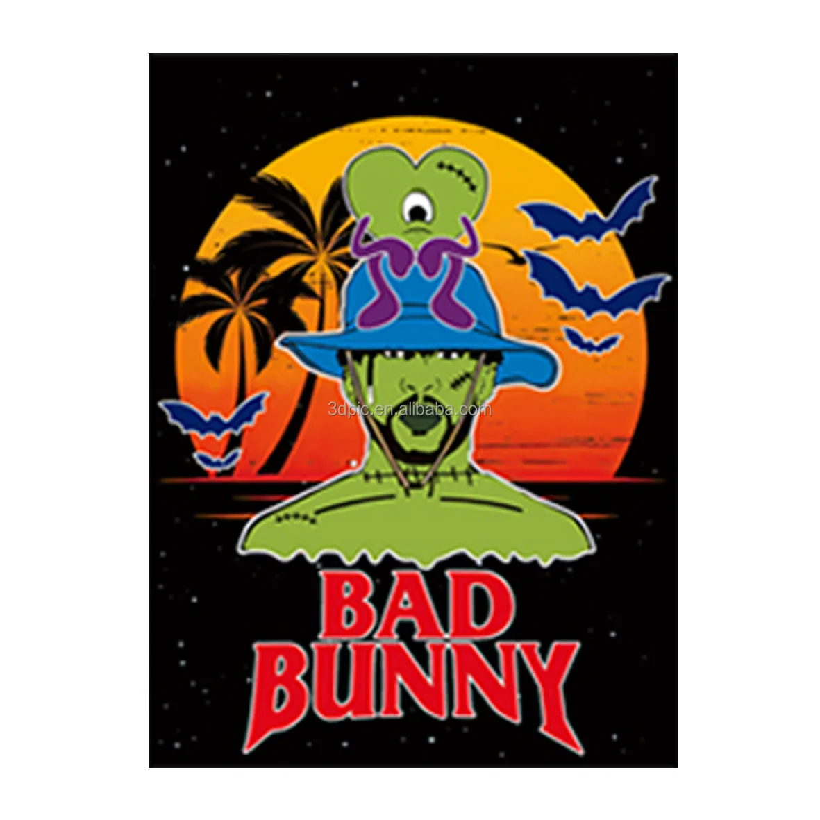 3D Movie TV Celebrity Star Bad Bunny Kobe James Stephen Curry Ronaldo Messi Anime Flip Lenticular Picture Poster