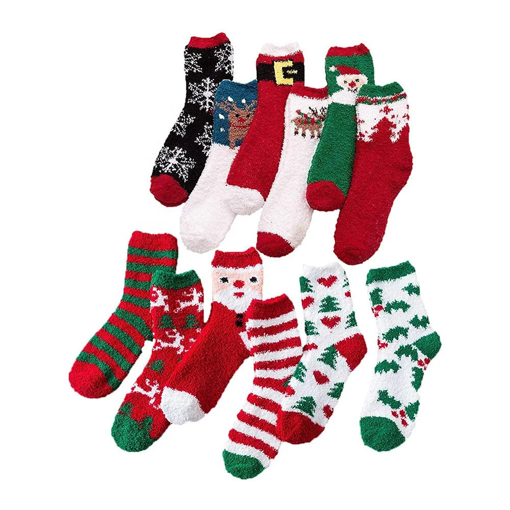 High End Crew Soft Warm Christmas Comfortable Woman Winter Thick Fuzzy Sock