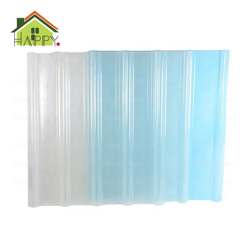 UV-protection polycarbonate corrugated sheets pc FRP sheet clear plastic uv pvc translucent roofing sheet laminas de techo