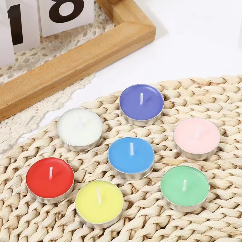 Wholesale Various Scents Paraffin Wax Tea Light Candle For Date Meditation Aromatherapy Festivals Boil Tea