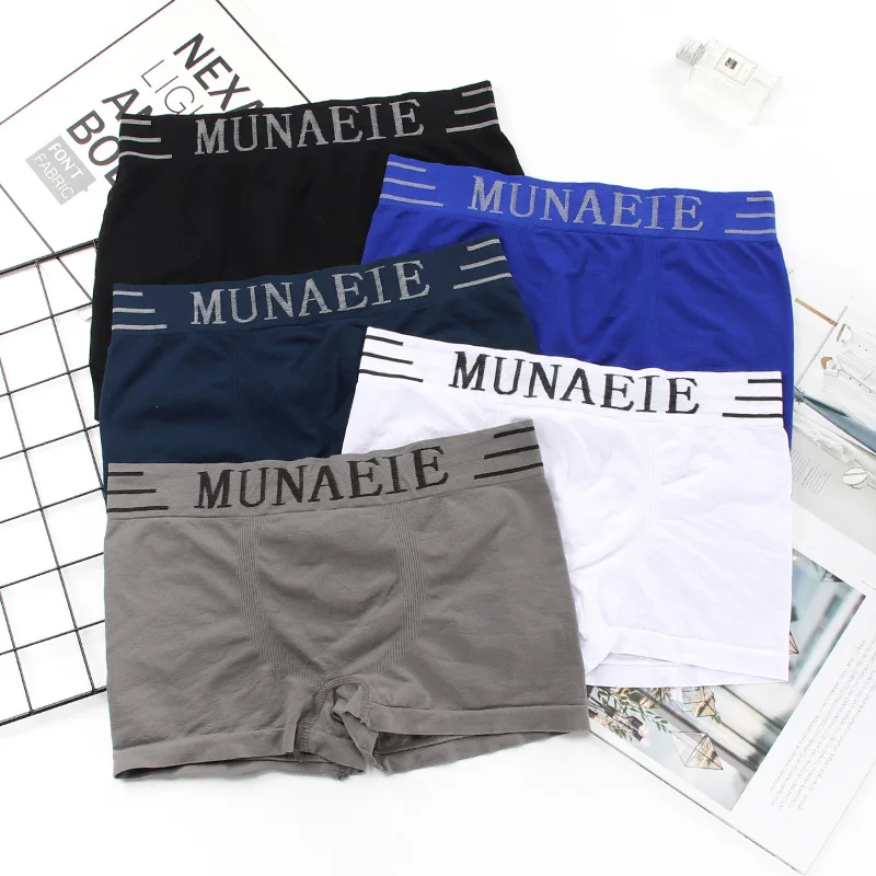 Custom Mid Waist Comfortable Breathable Underwear Soft And Seamless One-Piece Mens Boxer Briefs