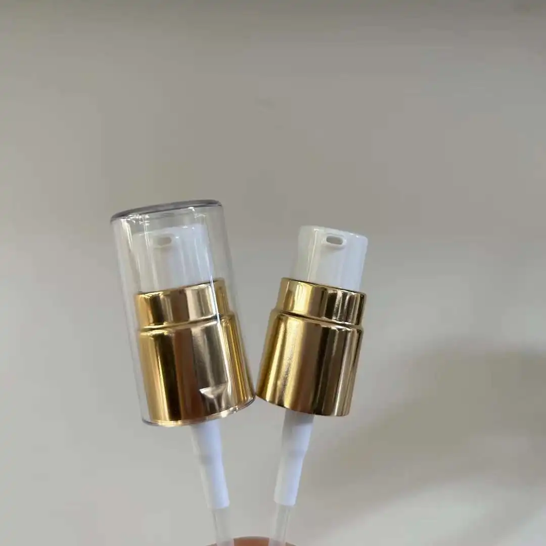 18 20/410 20mm 24mm luxury gold silver aluminum cream treatment pump cosmetic lotion essence serum dispenser pump