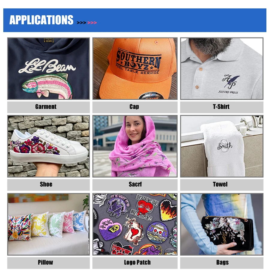 REVHON China Factory 2 Head Computerized  Embroidery Machines Automatic Hat/t-shirt/flat Embroidery Machine