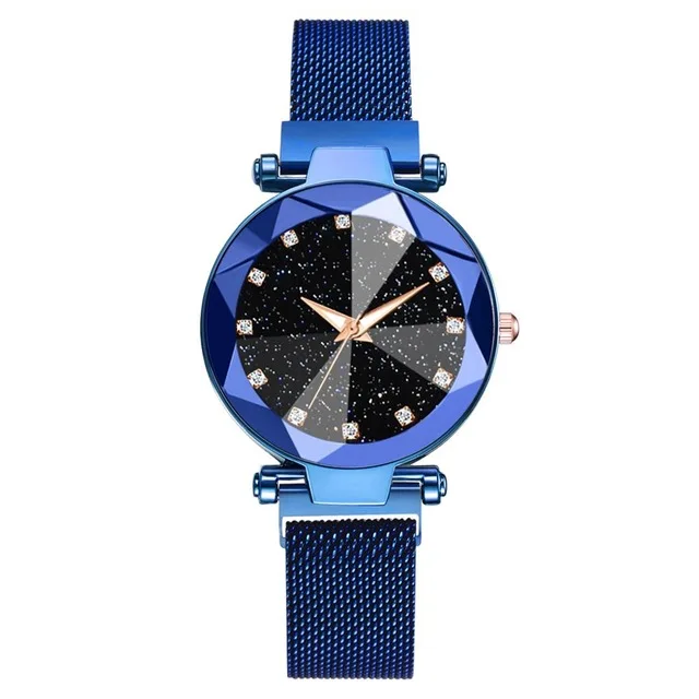 
Luxury Starry Sky Mesh Bracelet Watches For Women Crystal Analog Quartz Wrist Watches Ladies Sports Dress Clock 