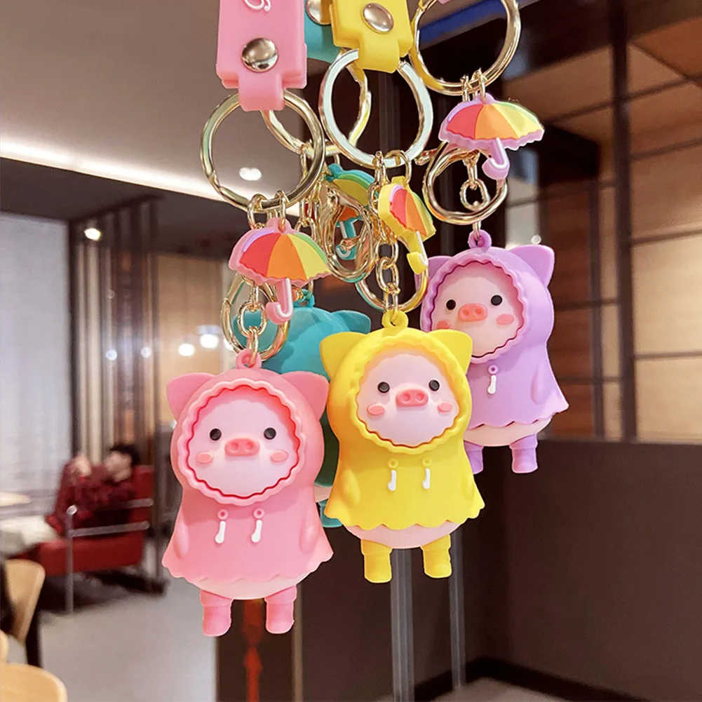 Keychain Cartoon Doll Car, Key Bag Accessories Cute Cartoon 3d Keychains Pvc Silicone Keyring With Wrist Strap Key Chain/