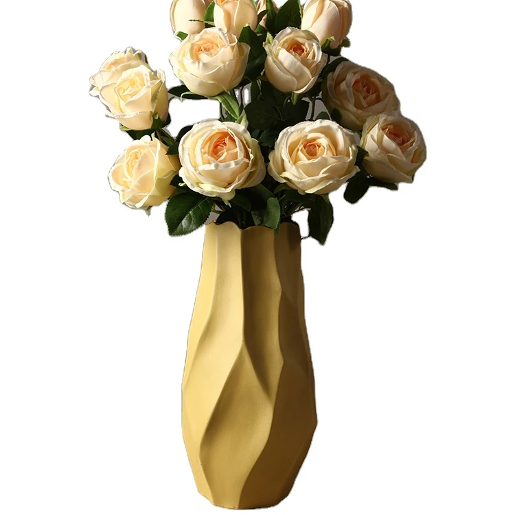 Irregular shape four-color vase home decoration ornaments ceramic vase modern decoration Nordic style home