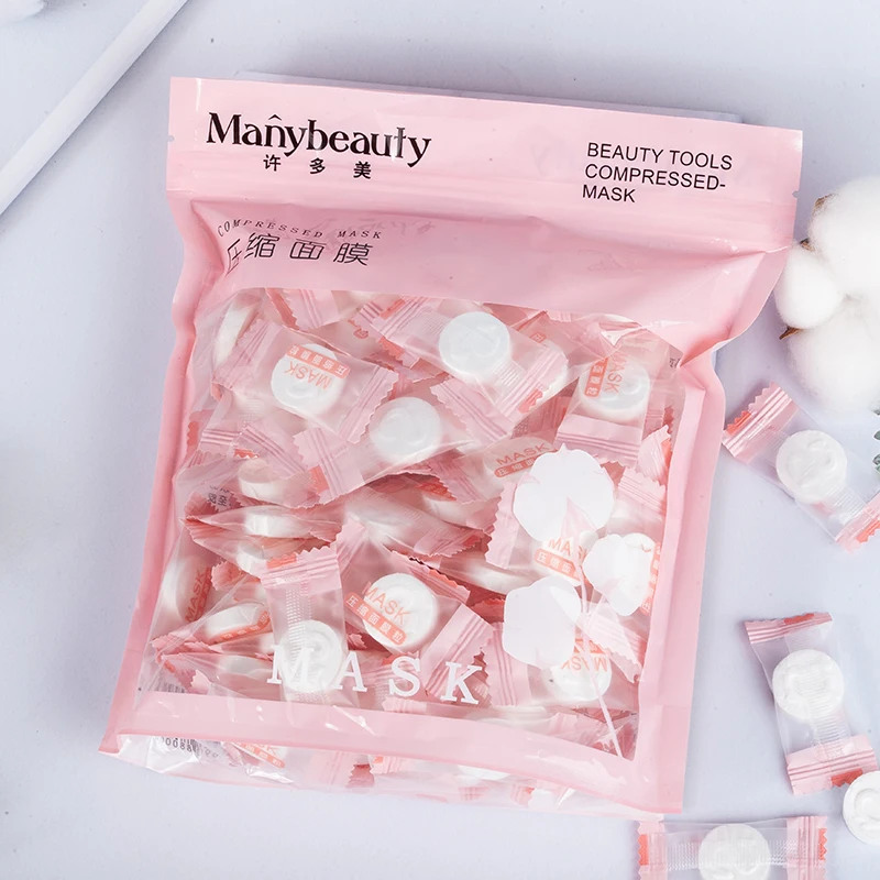 Manybeauty 100pcs Disposable cotton facial mask compress paper diy beauty salon spa skincare tools makeup compress mask sheet