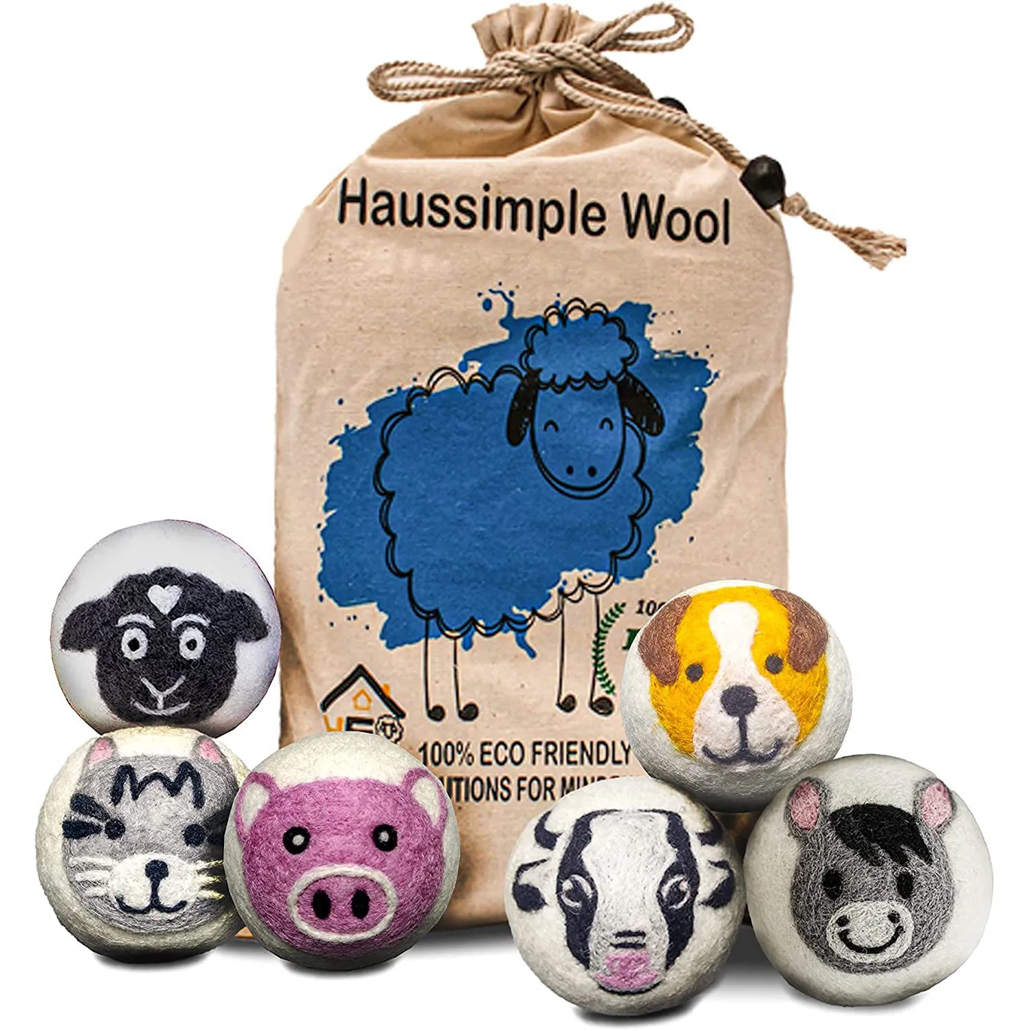 Trending products 2024 new arrivals 100% New Zealand Wool Laundry products felt balls