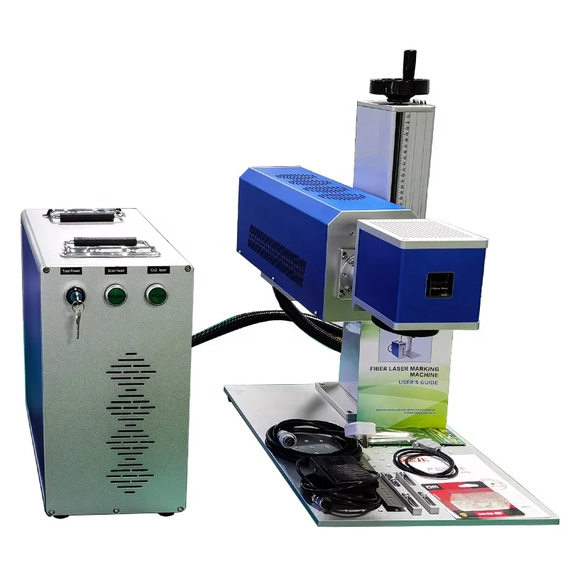 JN QUALITY CNC Split Desk Portable Type 30w 50w 100W Fiber CO2 Laser Marking Machine