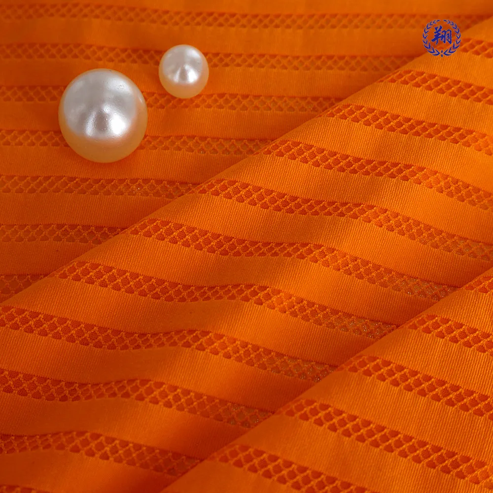 JN103TW2 high quality nylon spandex jacquard stripe knitted mesh fabric for fashion wear and sportswear wear