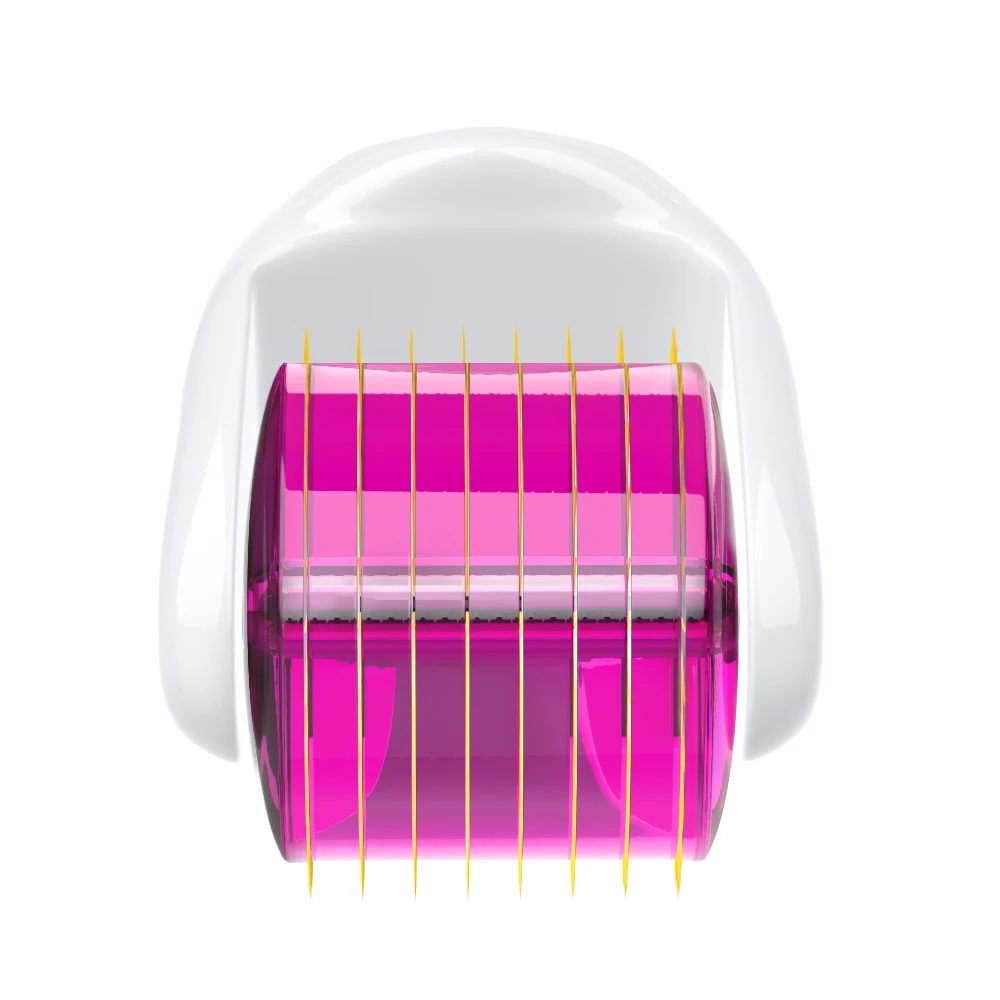 2020 HOT titanium 1mm 1.5mm needle photon derma stamp rolling led face beauty roller 200 dermaroller for facial treatment