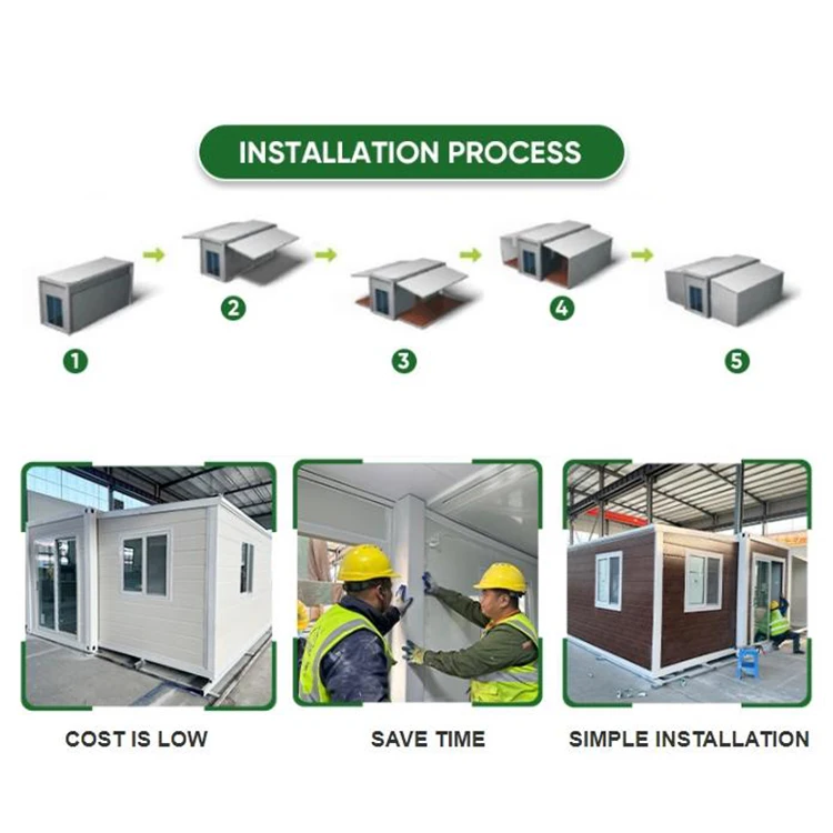 Mobile China Factory Expandable Container House High Celling 20ft Folding Expandable Container House 3 Bedroom