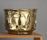 wholesale hot selling ceramic face planter or ceramic pots for plants head pot