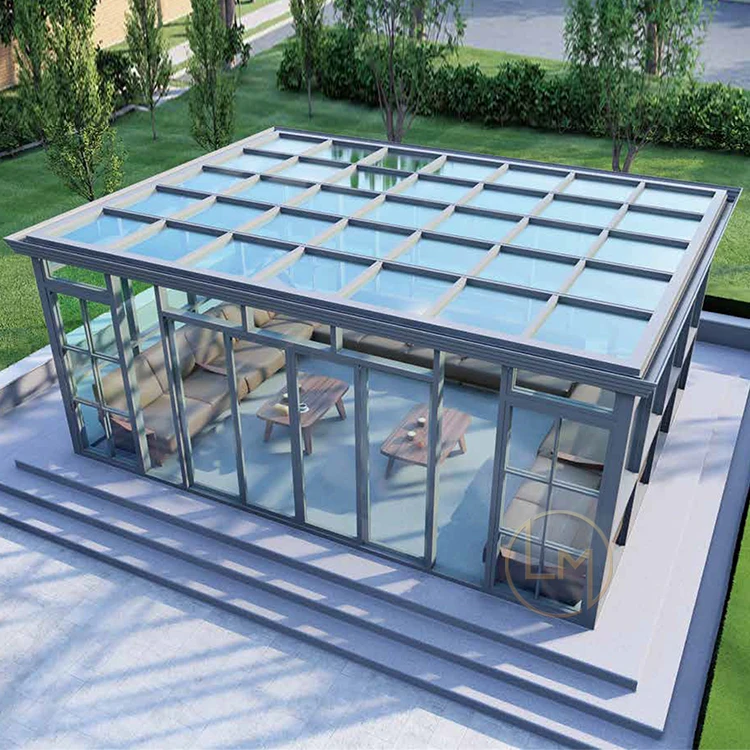 Winter garden balcony aluminum 4 season luxury veranda glass conservatory sun room house sunroom