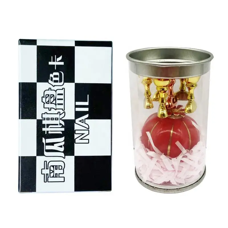 Nail Polish Display Bar Pumpkin Base Magnetic Chess Nail Tip Practice Base Acrytic Stand Holder 5 Colors