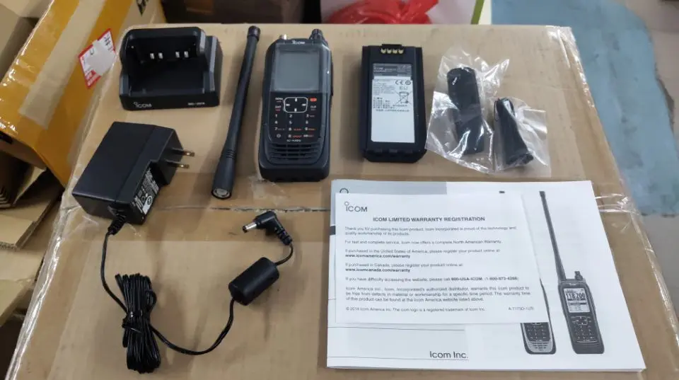 IC A25C VHF AIR BAND TRANSCEIVERS walkie talkie radio with OPC-2379