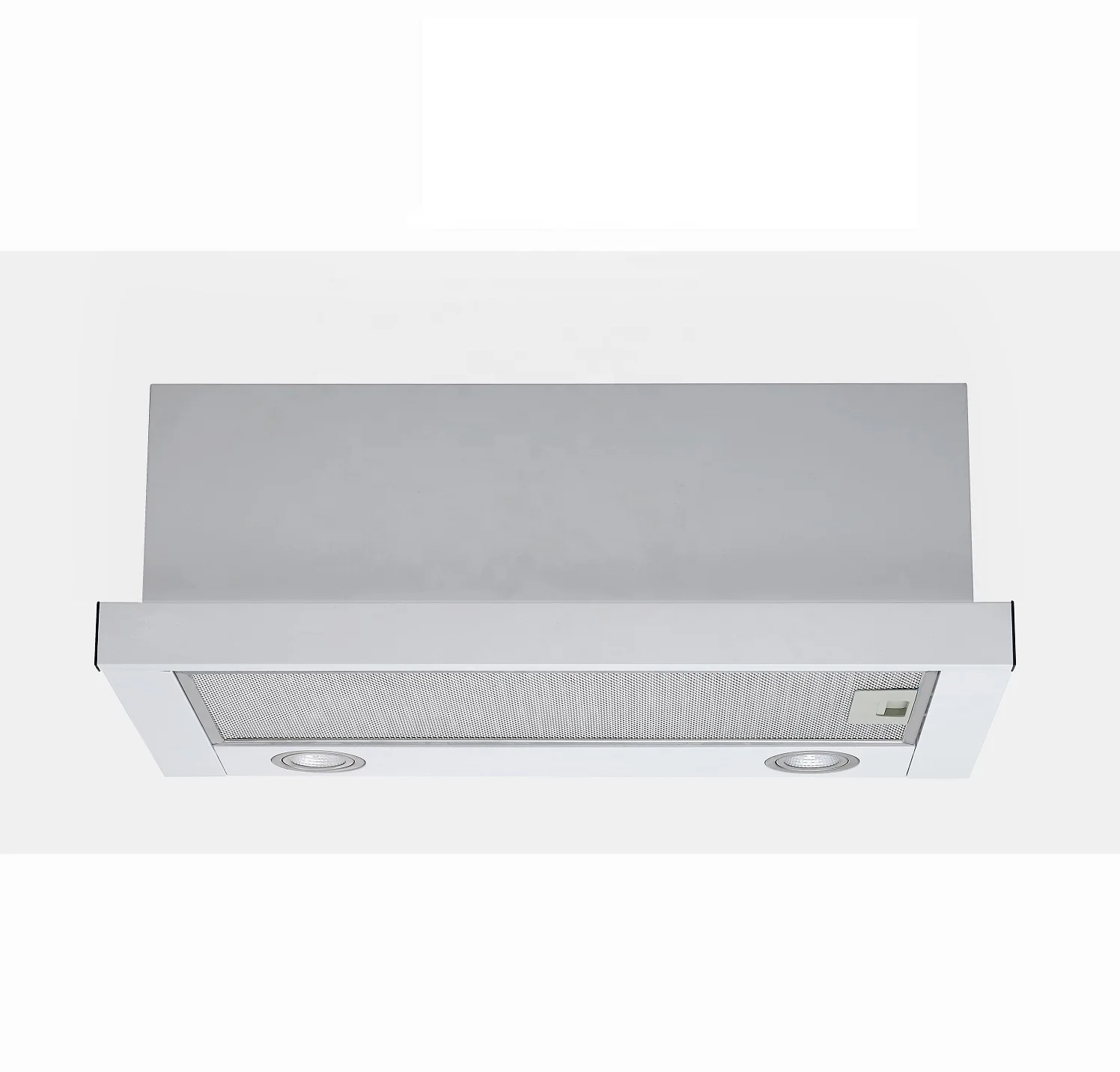 Under Cabinet Slim Hood Led Lighting Parts Black Painted Cheap Model Slide-out Telescopic Quiet Range Hood Kitchen Chimney