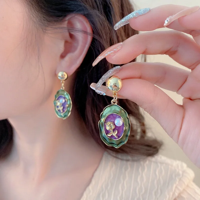 2024 Trendy Plating Sterling 925 Silver & 18K Gold Earrings Trendy Wedding & Party Jewelry with Pearl Inlay