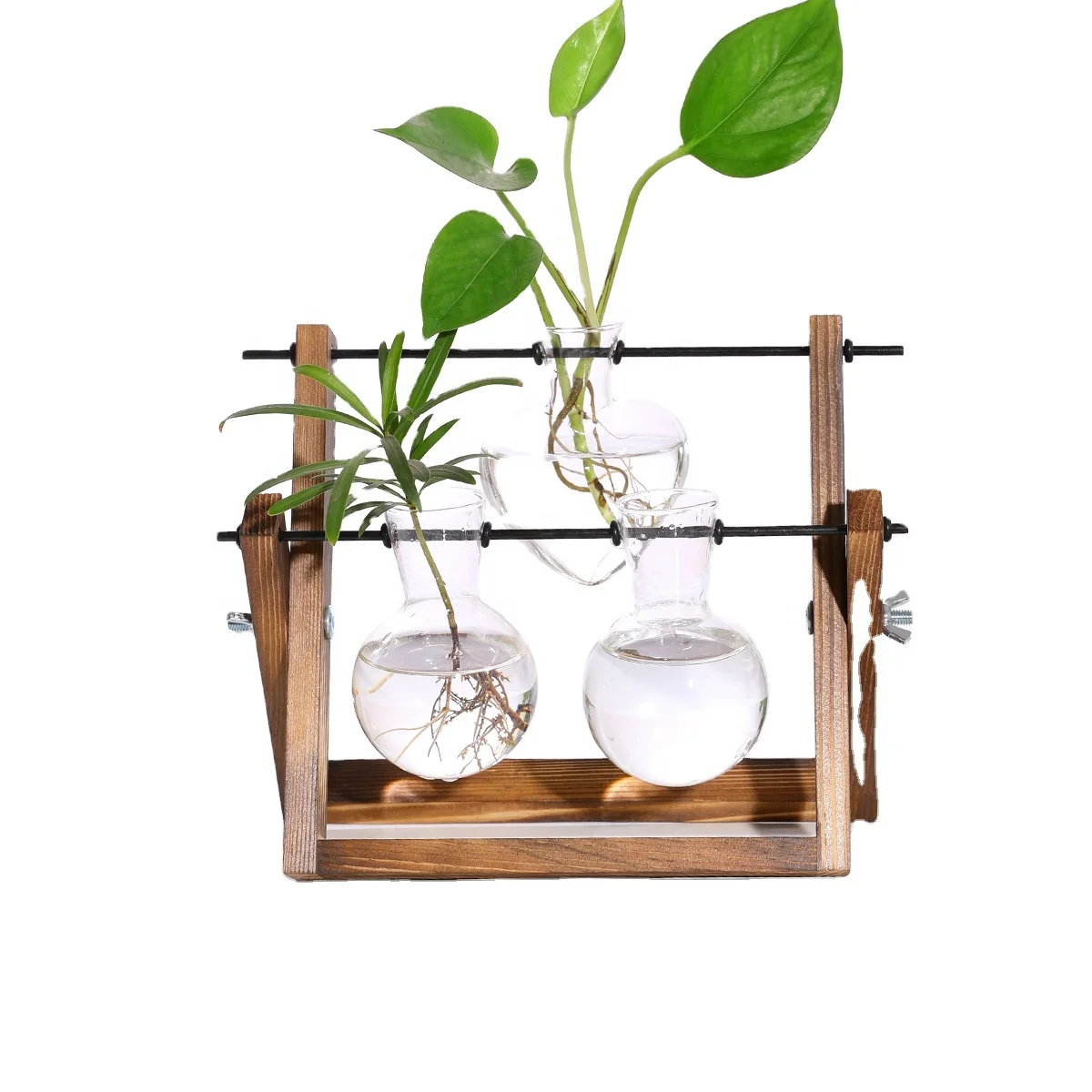 
Table top glass flower pot light bulb vase is suitable for wedding decoration of hydroponic plant family garden 