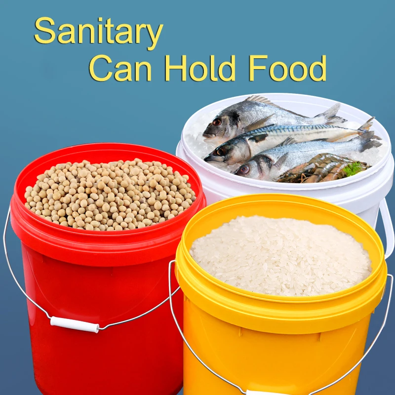 LEADLOONG -20L Round Bucket Chemical Barrel Sealed Barrel Paint Bucket with Lid Water Barrel Thickened Plastic Plastic Pail