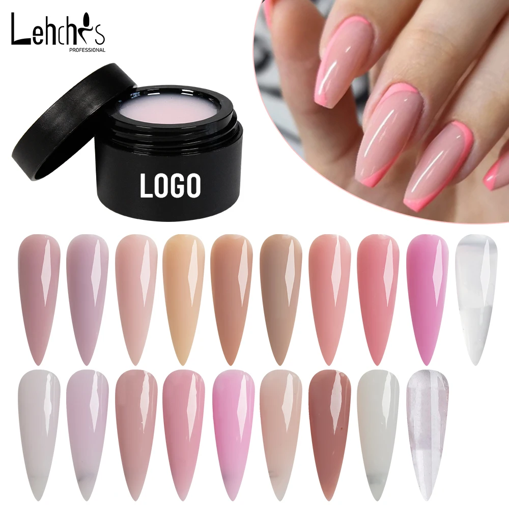 High Quality 15g Gel Nail Builder White Pink Clear Extension Nail Gel Nude Clear Milky Pink White Self Leveling buidler Nail gel