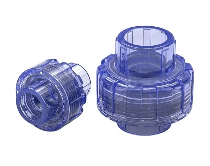 Transparent UPVC pipe fittings Transparent UPVC pipe Union  DN15-DN50