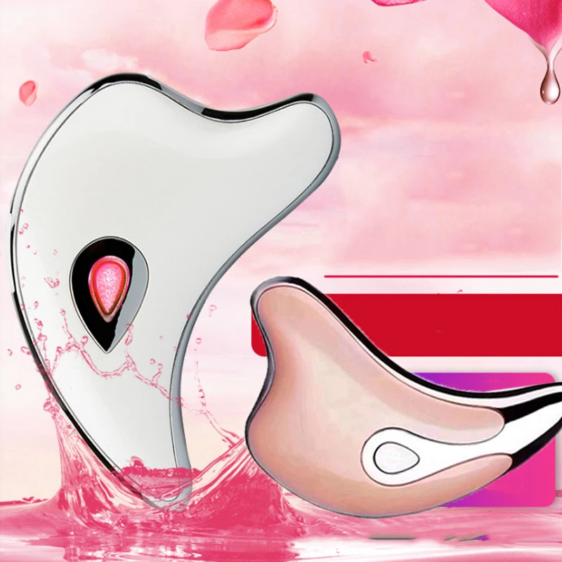 Vibrating Gua Sha Scraping Massage Tool Ultra Smooth Edge Micro current scraping plate Electric Guasha board