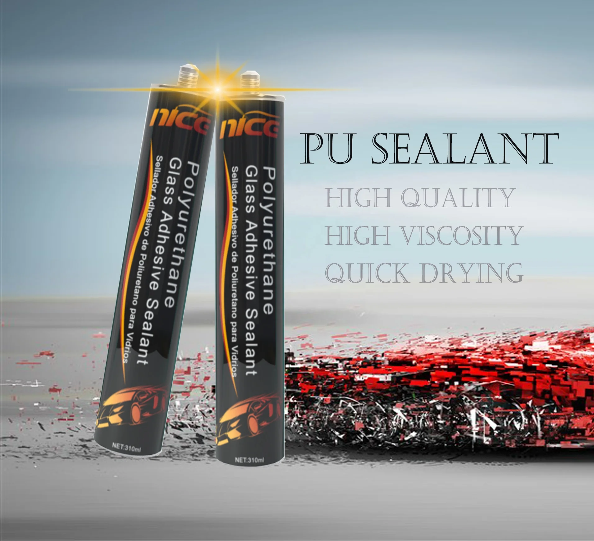 High Quality  PU Sealant 310ML  Auto parts  For Windshield glass Adhesives Factory price