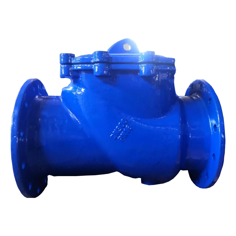 Factory Hot Selling Ductile Iron Cast Iron CI PN16 Flanged  Durable Rubber Flap Swing Check Valve