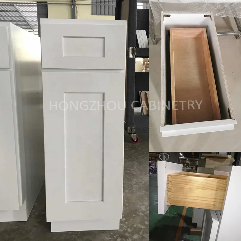China factory RTA Wholesale Dovetail Drawer Cheap Solid Wood Blue Shaker Kitchen Cabinet