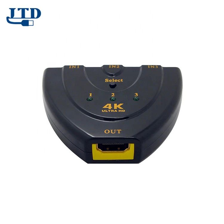 3 Input 1 Output Hub HDMI Switch Version 3in 1out Construction Multi Port 3D Video Switcher 4K*2K