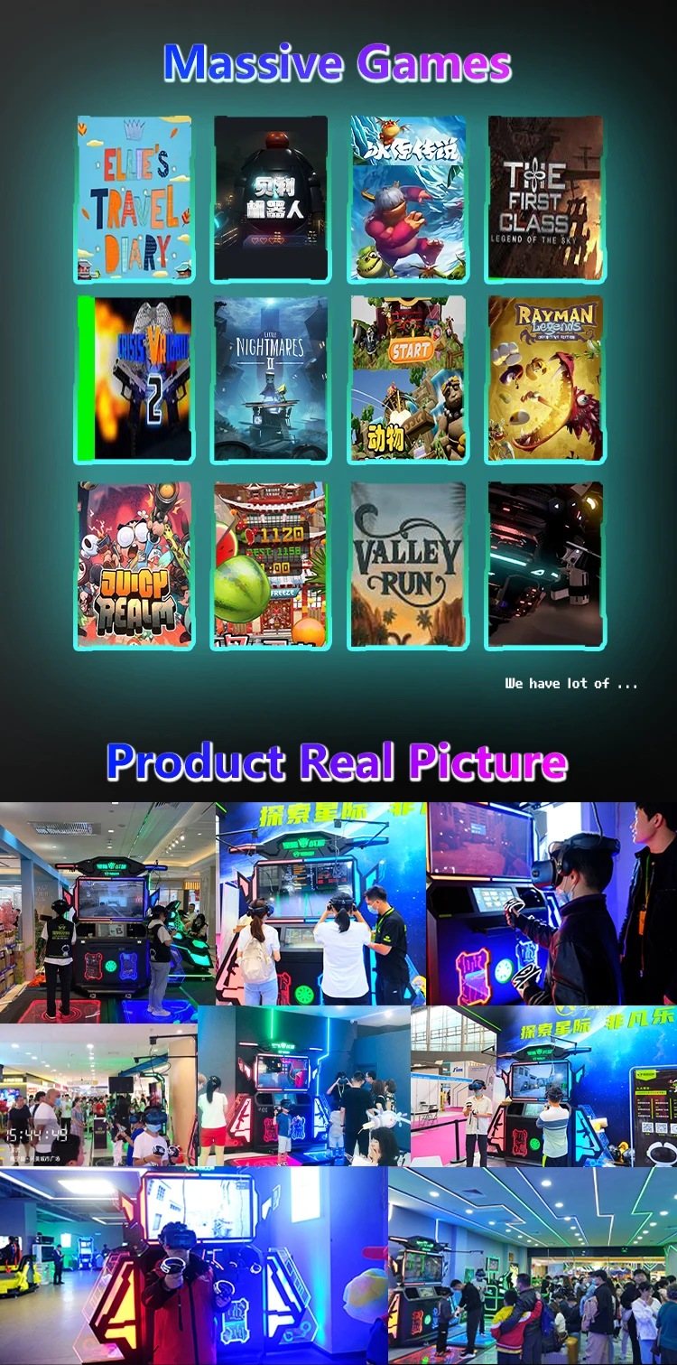 Robot shooting amusement machine Coin Operated Games Arcade Machines 2 Players Gun Play Station VR Shooting VR Star Space
