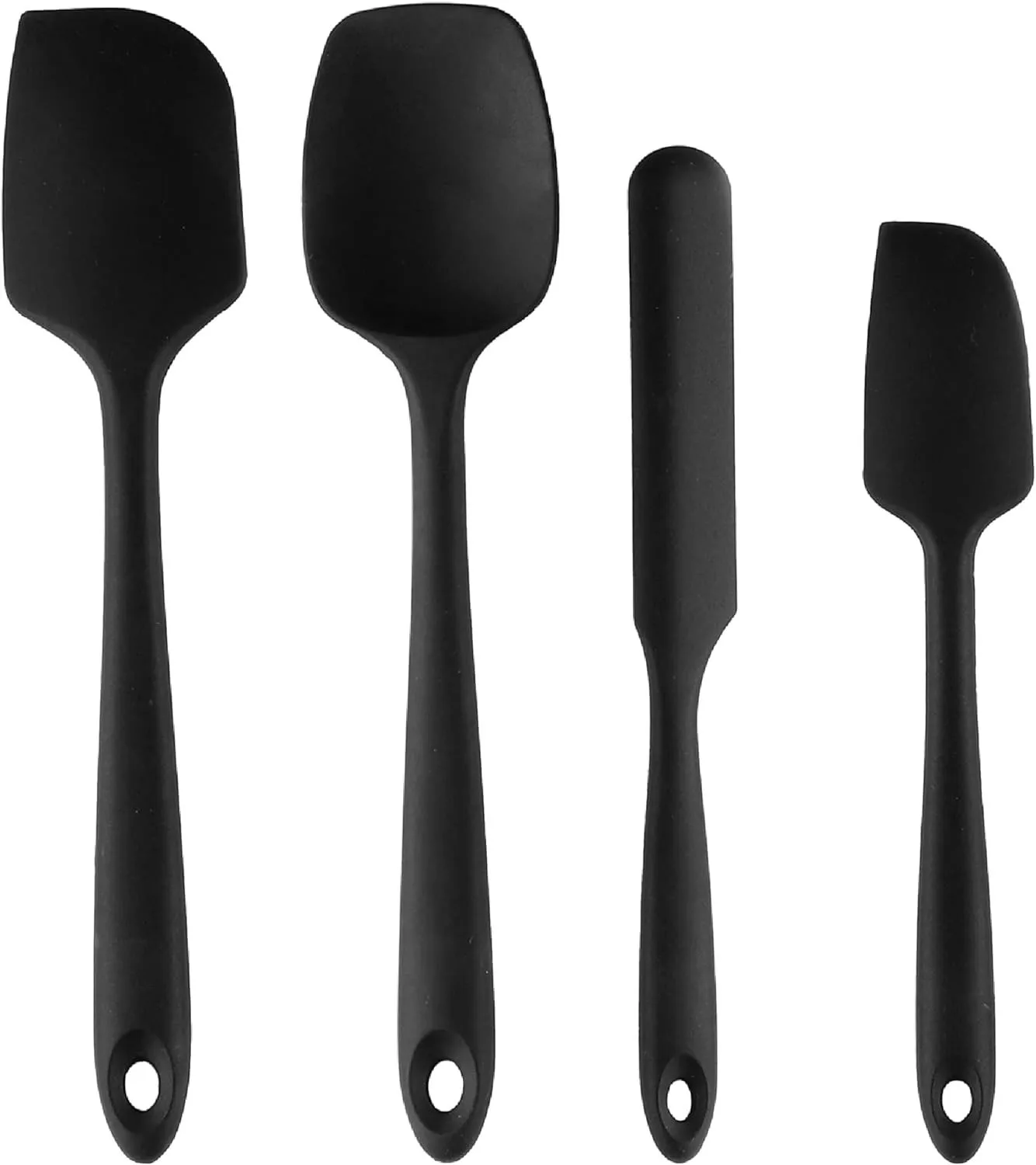 Heat Resistant Multi Colors Home Kitchen Trowel Bowl Mixers Non Stick 4 Pieces Silicone Cake Baking Cooking Spatula Set