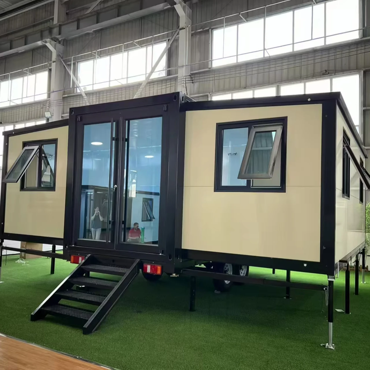 Mobile Activity Room Fast Moving House, 20FT 40FT Luxury Prefabricated Double Wing Expandable Folding Box Container House