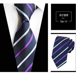 Мужской галстук темно-синий галстук в полоску для делового костюма рубашка для жениха