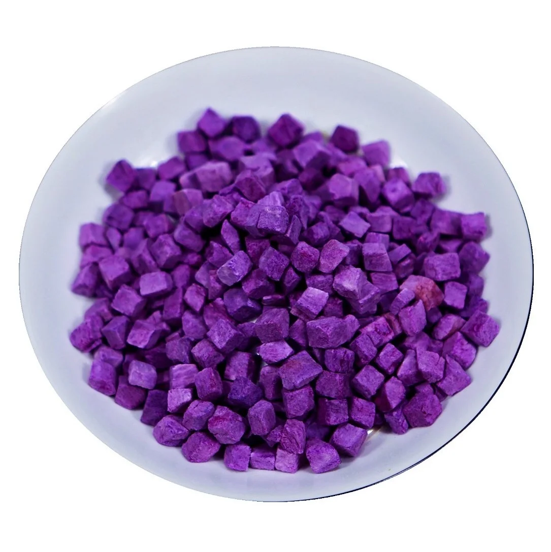 Delicious 100% Pure Natural Freeze Dried Sweet Purple Potato Snack OEM Factory Purple Sweet Potatoes