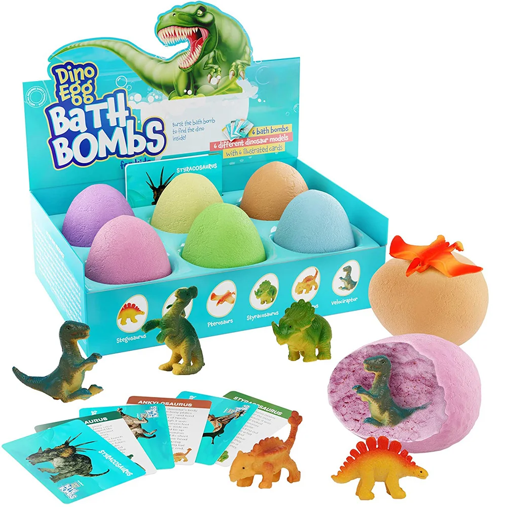 Оригинальные товары для ванны игрушечная Бомба Bubble Dino с индивидуальной упаковкой