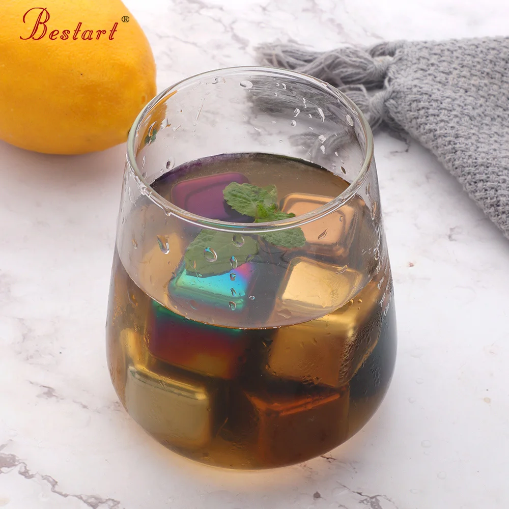 Bar accessories cooling stones stainless steel 304 whiskey ice cube for cola wine drinks