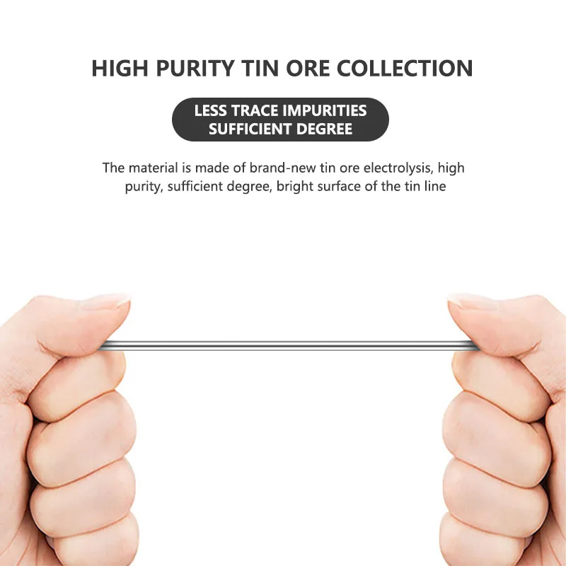 Lead-free Solder Wire Containing Rosin Environmentally Friendly Sn99.3 Solder Wire Wholesale 0.8 1.0mm 50G 100G Smooth Tin /